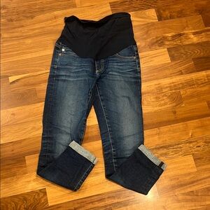 AG Women's Blue Maternity Jeans